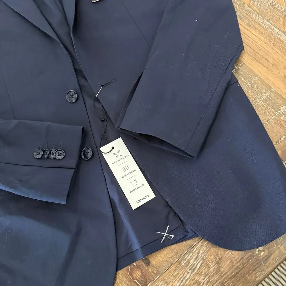 Brand new with tags express men navy blue suit set- pants and jacket